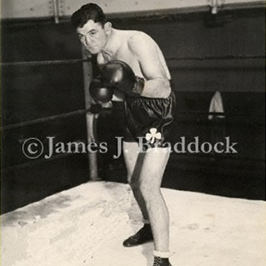 Braddock puts up this dukes in this 1937 publicity photo