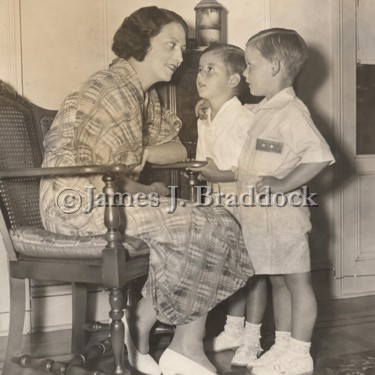 Mae Braddock with sons James and Howard