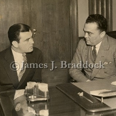 Jim Braddock with  FBI director J. Edgar Hoover