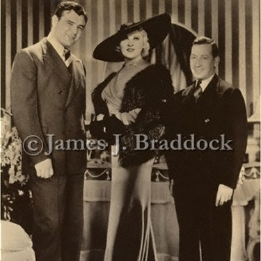 Braddock, Mae West and manager Joe Gould
