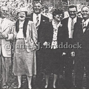 Jack Braddock, Julia Klink, James J. Braddock, Nellie Mallon, Al Braddcok, and Joe Braddock.