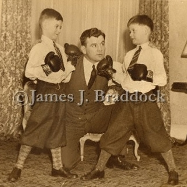 Jim Braddock with son's James & Howard