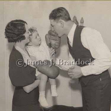 Jim with wife Mae and daughter Rose Marie