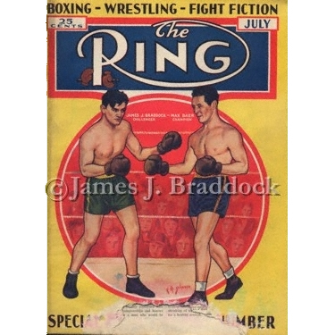 Braddock / Baer on the cover of The Ring Magazine