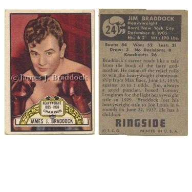 Ringside Boxing collector card