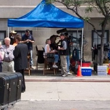 Ron Howard filming Cinderella Man on the streets of Toronto. 2004.