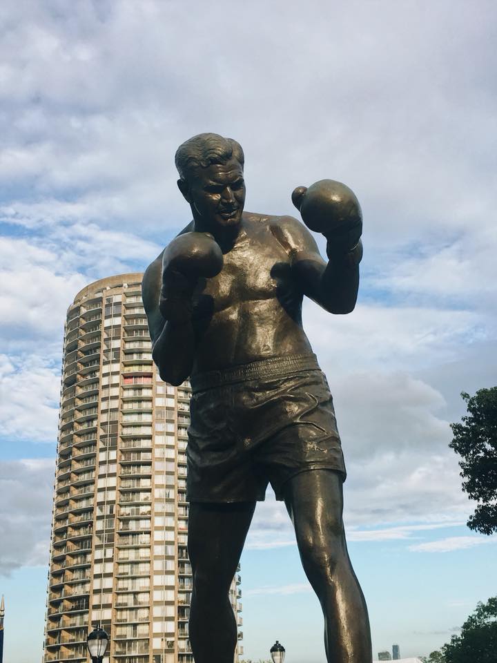 James J. Braddock Bronze Statue, North Hudson County Park, North Bergen NJ
